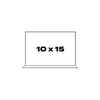 Diagram of a rectangle with dimensions 10 x 15 for an acrylic panel